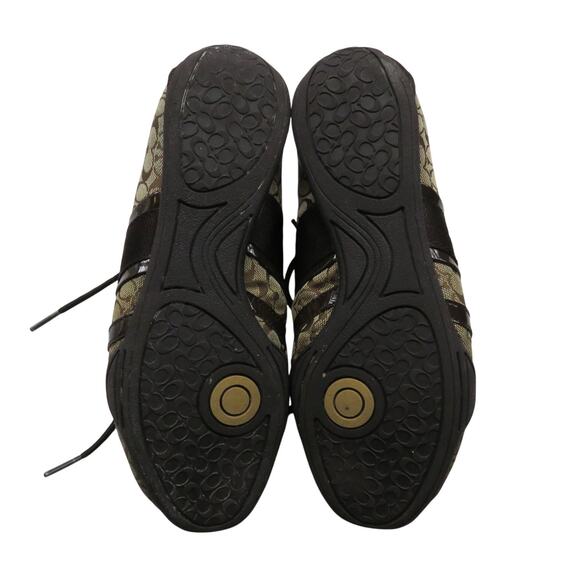 COACH Remonna Brown Monogram Logo Sneakers Size 7.5 - Picture 7 of 8